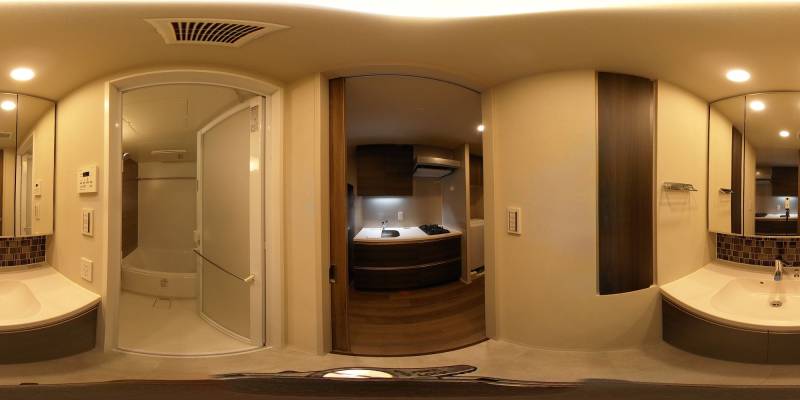 パノラマ画像洗面所