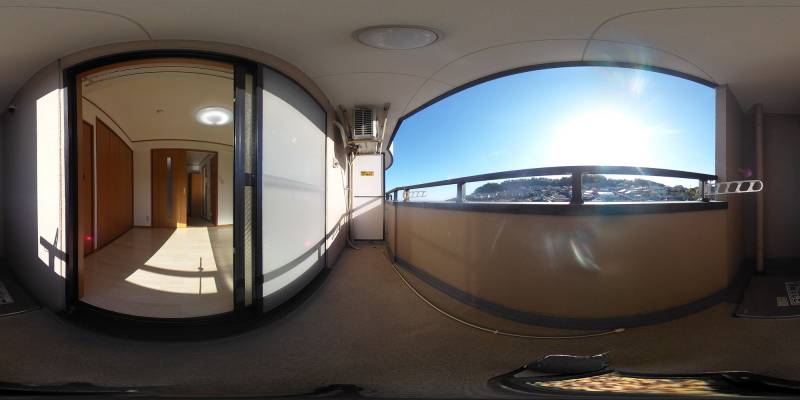 パノラマ画像バルコニー