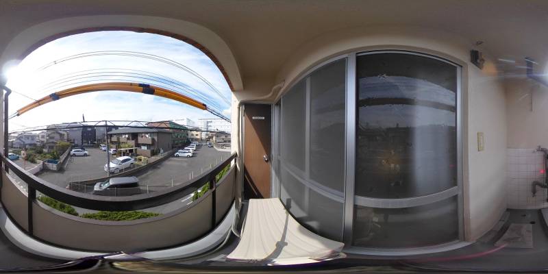 パノラマ画像バルコニー