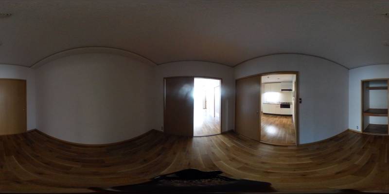 パノラマ画像寝室