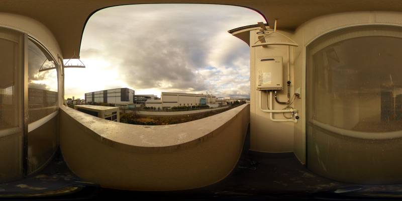 パノラマ画像バルコニー