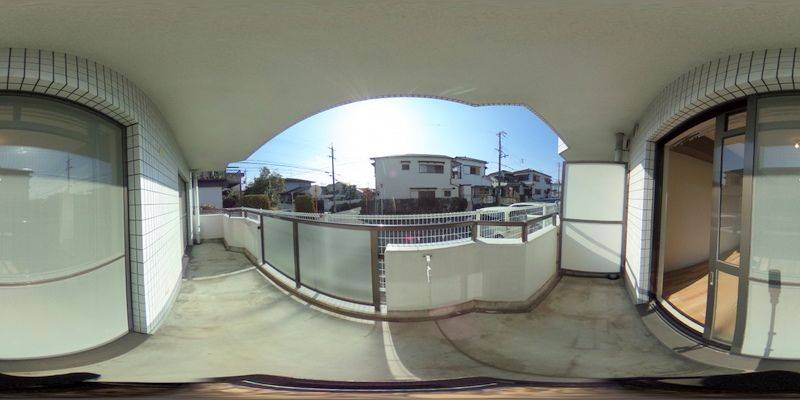 パノラマ画像バルコニー