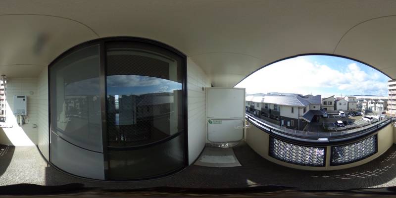 パノラマ画像バルコニー