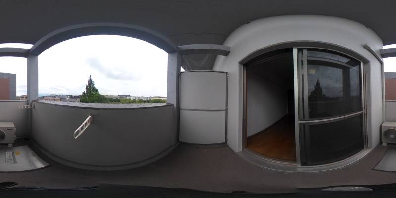 パノラマ画像バルコニー