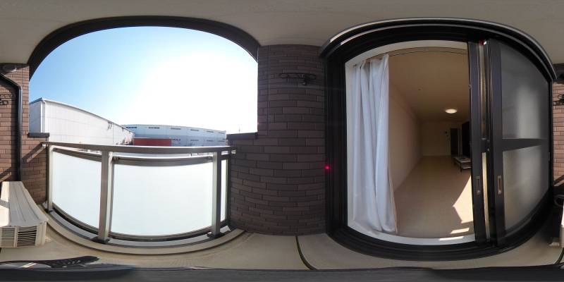 パノラマ画像バルコニー