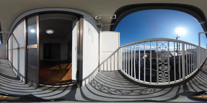 パノラマ画像バルコニー