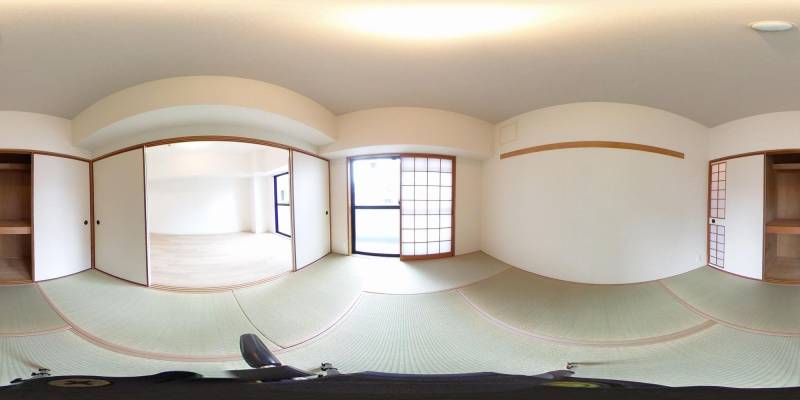 パノラマ画像寝室