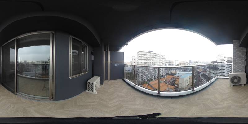 パノラマ画像バルコニー