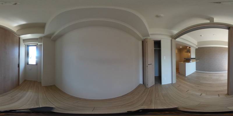 パノラマ画像寝室