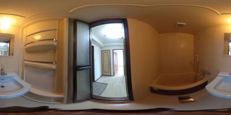 パノラマ画像洗面所