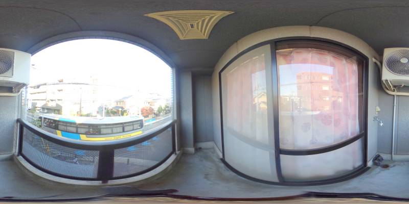 パノラマ画像バルコニー