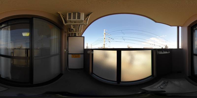 パノラマ画像バルコニー