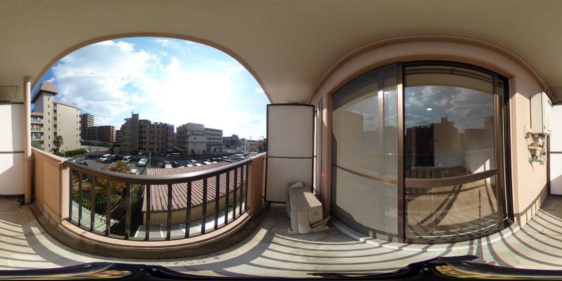 パノラマ画像バルコニー