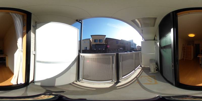 パノラマ画像バルコニー