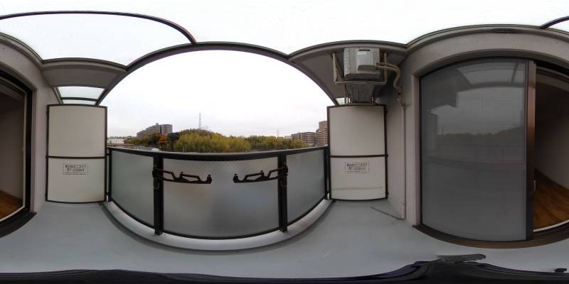 パノラマ画像バルコニー