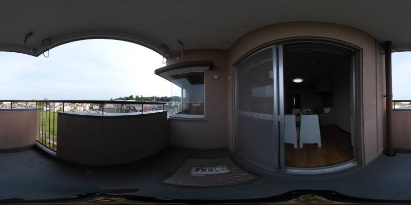 パノラマ画像バルコニー