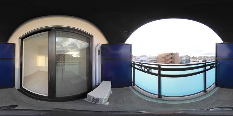 パノラマ画像バルコニー