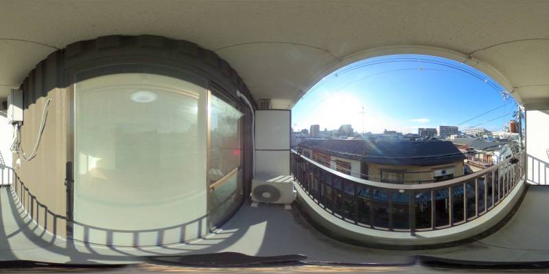 パノラマ画像バルコニー