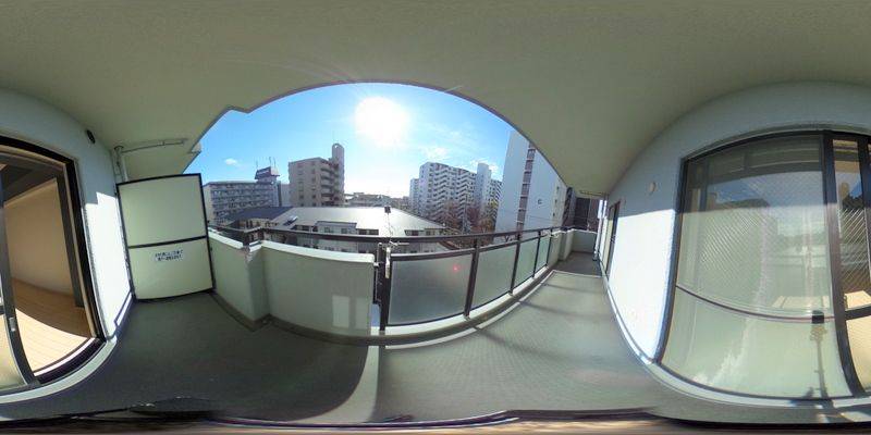 パノラマ画像バルコニー