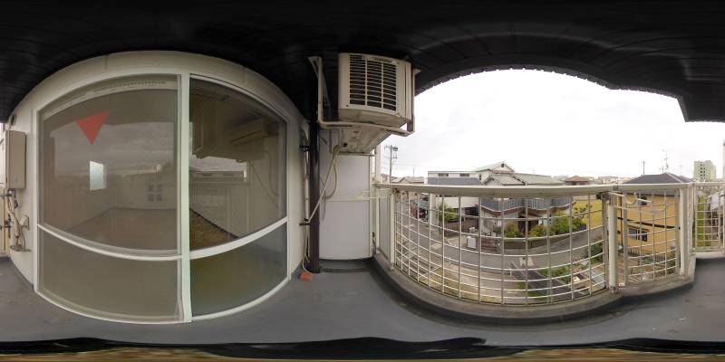 パノラマ画像バルコニー