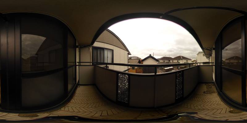 パノラマ画像バルコニー