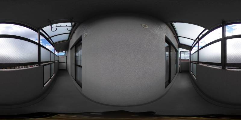 パノラマ画像バルコニー