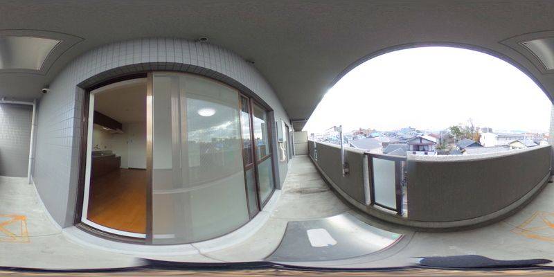 パノラマ画像バルコニー