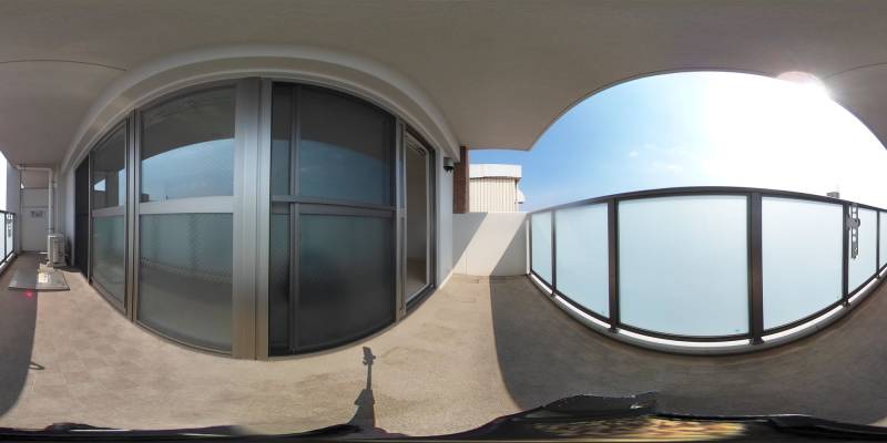 パノラマ画像バルコニー