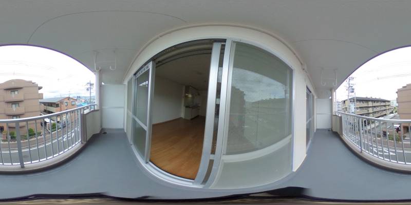 パノラマ画像バルコニー
