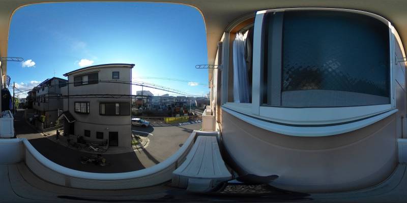 パノラマ画像バルコニー