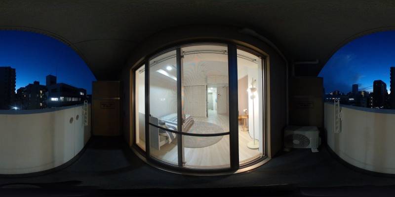 パノラマ画像バルコニー