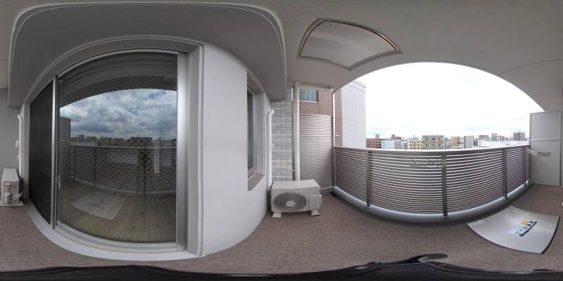 パノラマ画像バルコニー