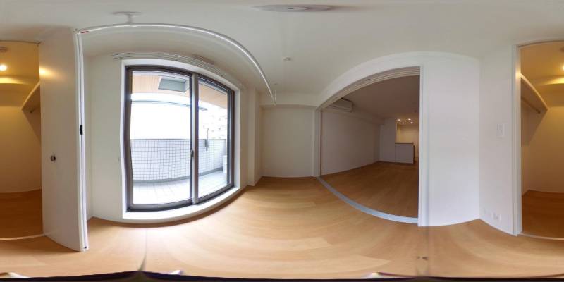 パノラマ画像寝室