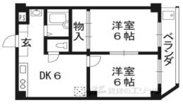 シャトー嵐望２間取り図面