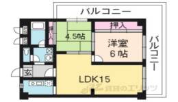 シャトー西京極間取り図面
