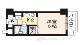 おおきに百万遍サニーアパートメント間取り図面