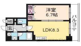 プラネシア星の子京都駅前西間取り図面
