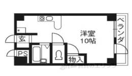 中書島第４ハッコウハイツ２０１号室間取り図面