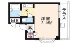 ローズコーポ瀬田２間取り図面