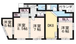 ファーストコート紫野間取り図面