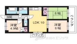 シベール勧修寺間取り図面