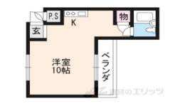 リブマンション横土井３間取り図面