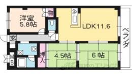 プルーリオン椥辻間取り図面