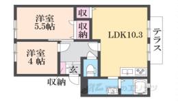 アメニティ椥辻１間取り図面