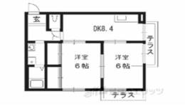 アメニティ椥辻２間取り図面