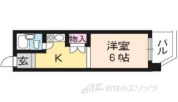 パインフィールド北白川１間取り図面