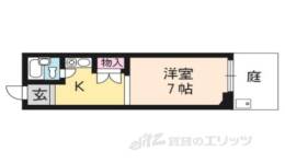 パインフィールド北白川１間取り図面