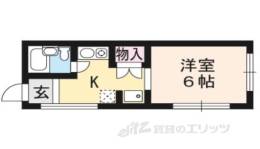 パインフィールド北白川１間取り図面