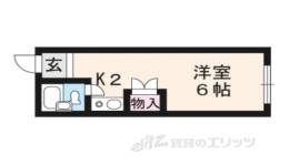 パインフィールド北白川１間取り図面
