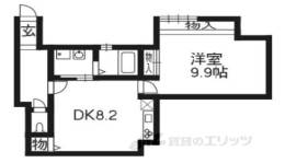 右京区マンション間取り図面